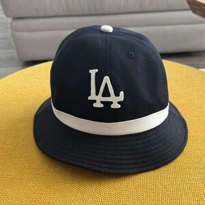 Delinquent bros Black and White LA Bucket Hat